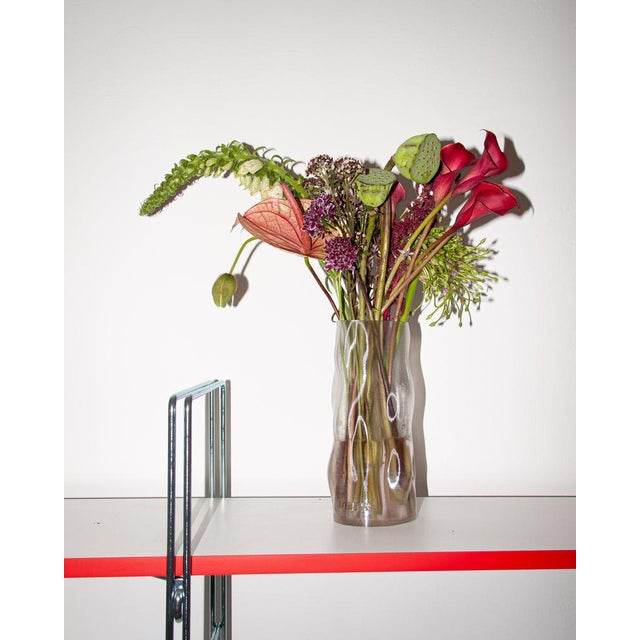 Red Tall Amber Magma Vase by Mana For Sale - Image 8 of 9