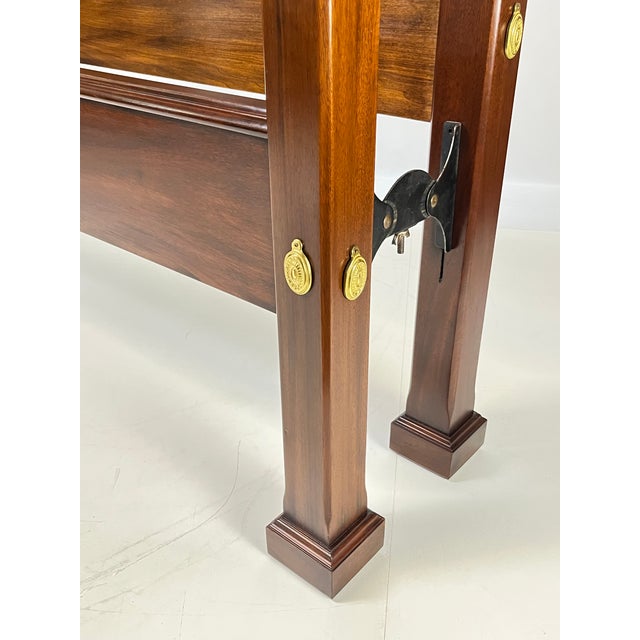 Henkel Harris Vintage Henkel Harris Mahogany Queen Size Pencil Post Bed - Style 170, Finish 29 For Sale - Image 4 of 13