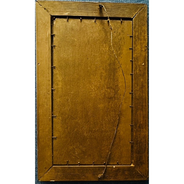 Signed 19th Century European oil painting on board by Untermann featuring peaches and wine on silver tray. Framed in black...