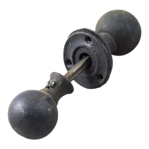 Antique Black Cast Bronze Ball Shaped Door Knob Set