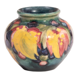 Vintage William Moorcroft Leaf and Berry Pattern Art Pottery Cabinet Vase Arts & Crafts