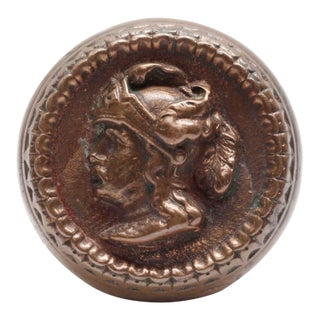 Knight With Plumed Helmet Figural Doorknob by Russell & Erwin For Sale