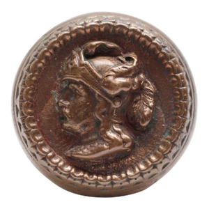 Knight With Plumed Helmet Figural Doorknob by Russell & Erwin