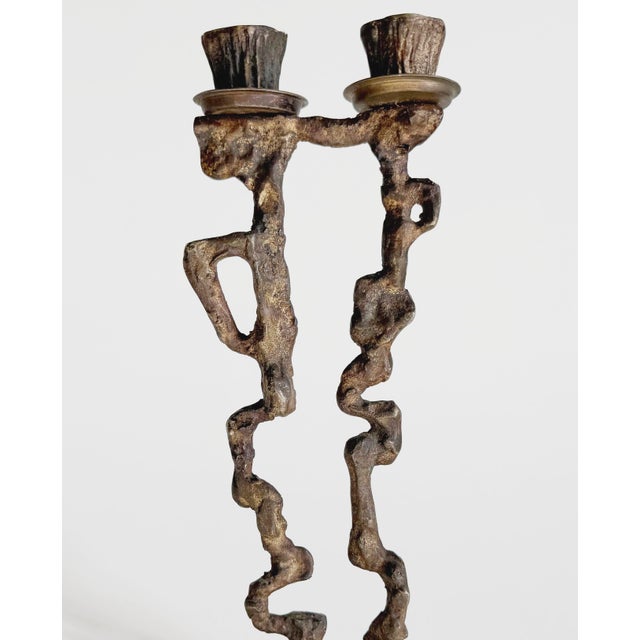 Stunning brass candleholder measuring 10" by 5".