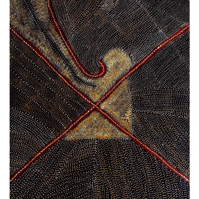 Rare Very Large Australian Aboriginal Painting by Kathleen Petyarre For Sale - Image 13 of 17