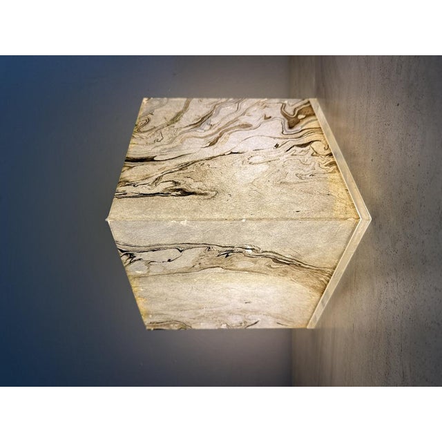 Mid-Century Modern Cube Table Lamp, 1970s, in Good conditions. Designed 1970 to 1979 European Plug (up to 250V).The wiring...