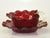 Art Nouveau Early 20th Century Desert Bowls Venetian Glass Deep Red Delicate Gold Gilding Likely Salviati Pair - Set of 4 For Sale - Image 3 of 15