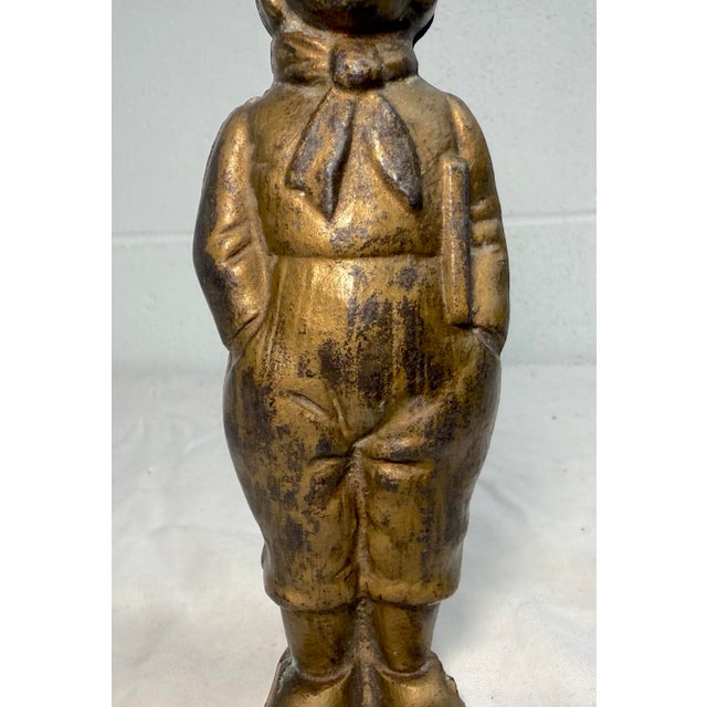 Rare Antique Early 1800's Cast Iron Boy Child Still Coin Bank by a.c. Williams For Sale - Image 4 of 11