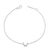 Immerse yourself in the understated elegance of this 10K white gold bracelet, rhodium-plated for an enrapturing shimmer...