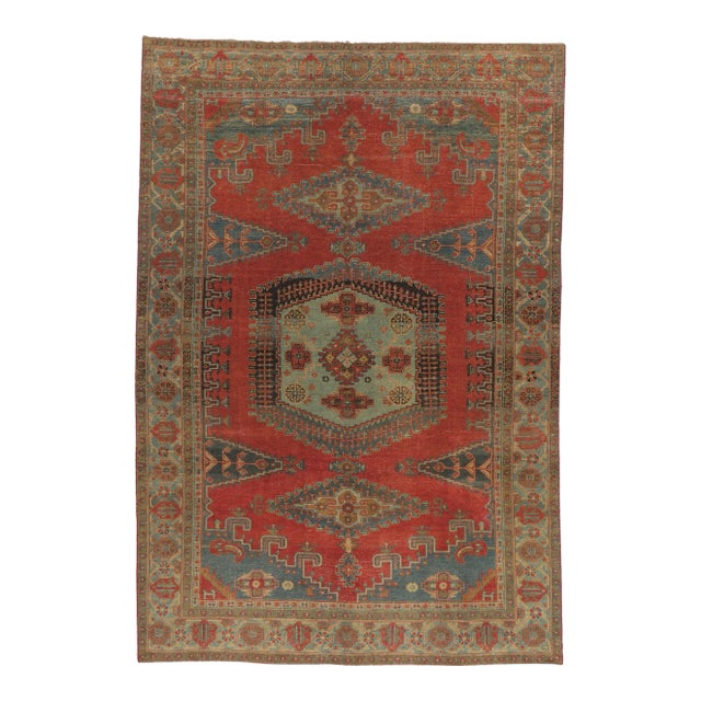 Mid 20th Century Vintage Persian Viss Rug - 07'06 X 10'11 For Sale