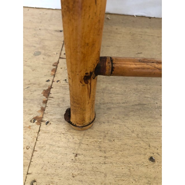 Geometric Bleached Bamboo Side or Drinks Table For Sale In Philadelphia - Image 6 of 8