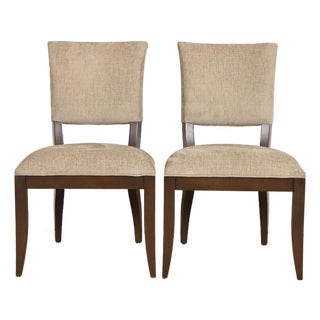 Barbara Barry Style Modern Regency Mahogany Side Chairs or Dining Chairs by Ethan Allen, Pair For Sale