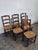 Straw-Seated Chairs with Slatted Oak Backs, Set of 6 For Sale - Image 6 of 7