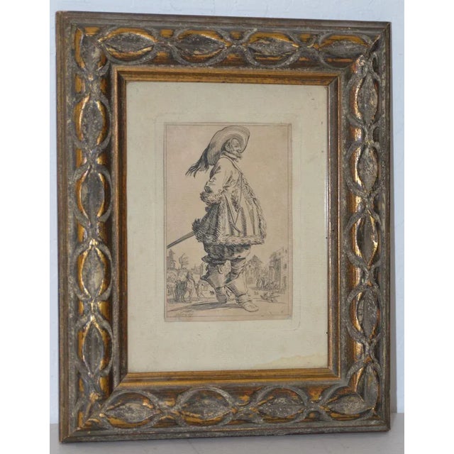Jacques Callot "The Musketeer" Engraving From the Les Nobles Series 18th to 19th C. For Sale - Image 9 of 9