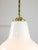 Mid-Century Modern Italian White Glass and Brass Pendant Lamp, 1960s For Sale - Image 4 of 13