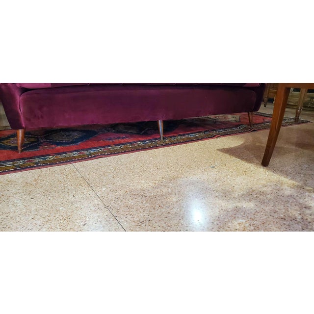 1940s Art Deco Sofa with Upholstery and Fabric, 1940s For Sale - Image 5 of 12