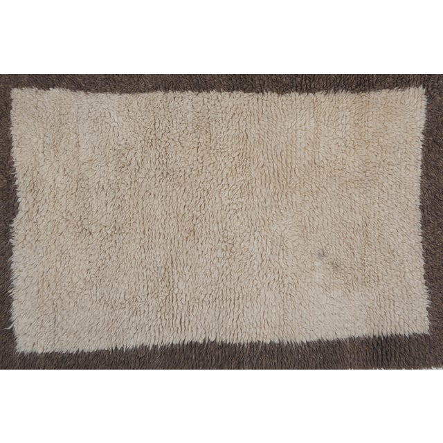 1960s Vintage Organic Wool Turkish Tulu Rug 2'9'' X 4'1'' For Sale - Image 6 of 12