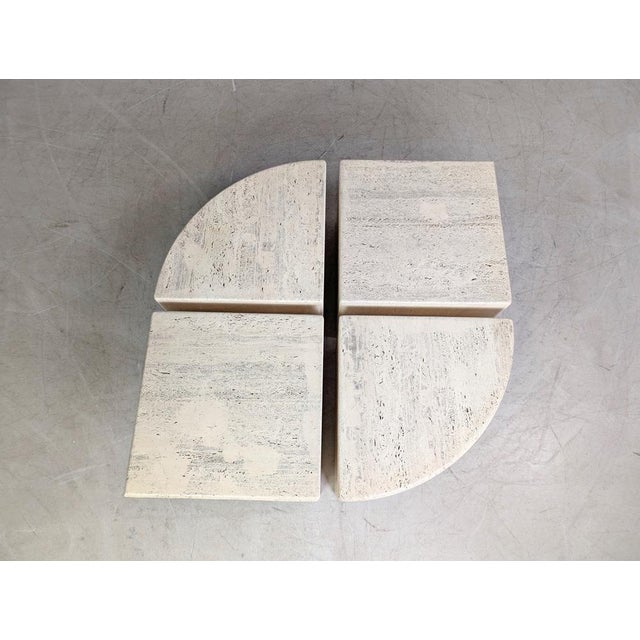 Mid-Century Italian Travertine Coffee Tables, 1970s, Set of 4 For Sale - Image 6 of 12