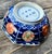 Ceramic Antique Japanese Imari Octagonal Porcelain Bowl, Cobalt Blue & Iron Red, Meiji Period For Sale - Image 7 of 9