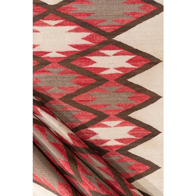 Orange Vintage Circa 1950 Navajo Style Rug 3ft 5in X 6ft 10in For Sale - Image 8 of 8