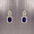 Blue Natural Sapphire Diamond Earrings 14k W Gold 2.84 TCW Certified For Sale - Image 8 of 13