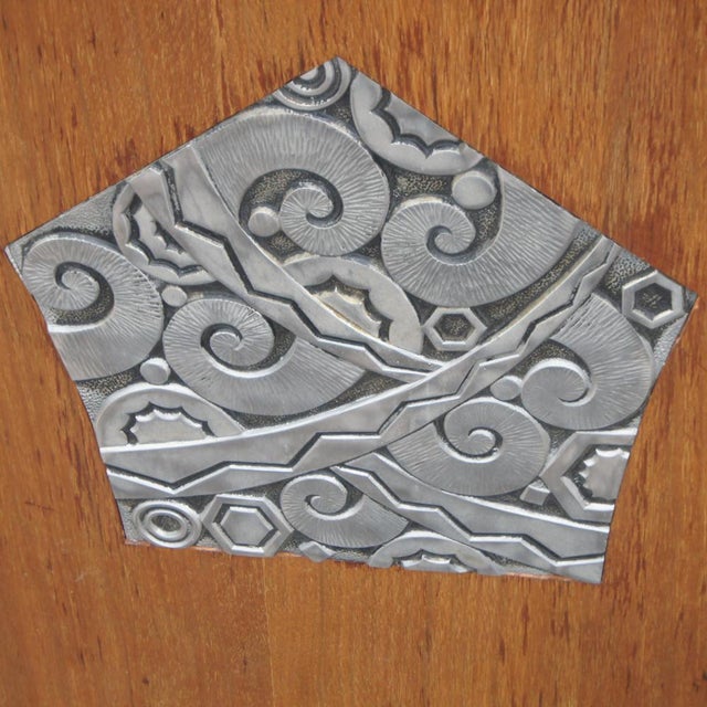 Vintage Argentinian Art Deco Walnut Vitrine China Cabinet For Sale In Houston - Image 6 of 10