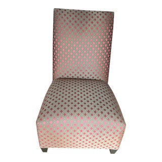 Armless Patterned Accent Chair by Donghia For Sale