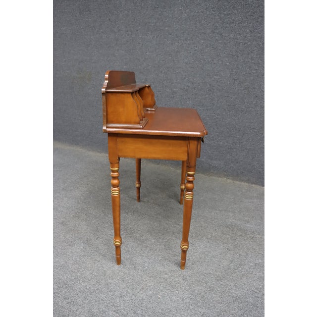 Mid-Century Hitchcock Style Cherry Writing Desk With Stenciled Fruit Decoration For Sale - Image 12 of 15