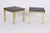 Mid-Century Modern Coffee Tables in Brass-Plated Metal with Black Slate Tops, 1970s, Set of 2 For Sale - Image 3 of 9