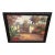 Mid 20th Century Framed Tropical Courtyard Oil Painting | Ornate Carved Wood Frame For Sale