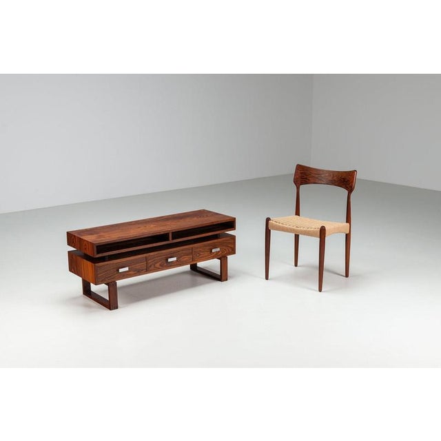 Mid-Century Modern Floating Media Console in Rosewood, Denmark, 1960s For Sale - Image 6 of 12