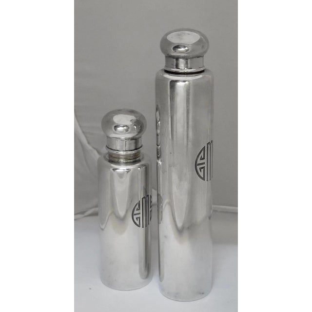 Art Deco Vintage Tiffany & Co. Art Deco Period Sterling Silver Cologne Bottles - A Pair For Sale - Image 3 of 7