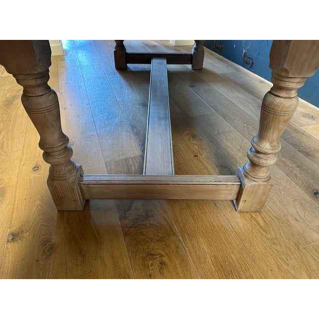 Vintage English Farmhouse Table, 1990s For Sale - Image 10 of 15