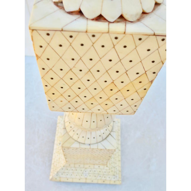 Ivory Vintage Indian Goa Table Lamp For Sale - Image 8 of 11