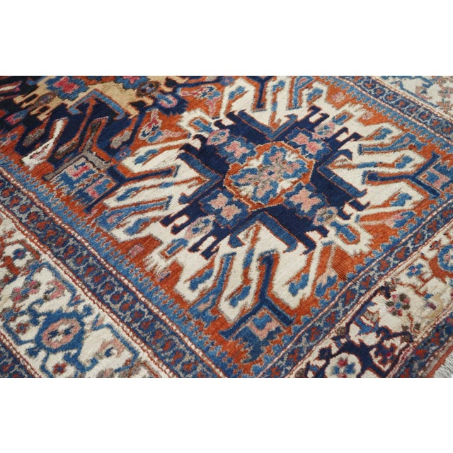 Orange Antique Karajeh Weave Rug 4'5'' x 7'5'' For Sale - Image 8 of 11