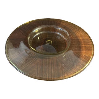 Murano Blown Glass Dish attributed to Vittorio Zecchin for V.S.M. Cappellin Venini & C., Italy, 1920s For Sale