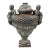 Monumental Neoclassical Terracotta Urn With Winged Sphinx Handles and Faux-Bronze Patina For Sale