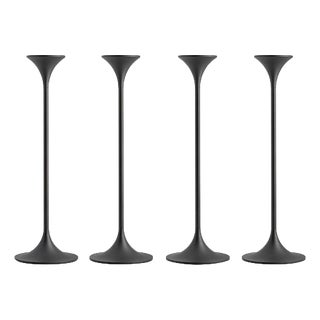Jazz Candleholders in Steel with Black Powder Coating by Max Brüel, Set of 4 For Sale
