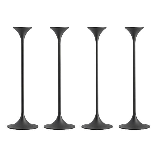 Jazz Candleholders in Steel with Black Powder Coating by Max Brüel, Set of 4 For Sale