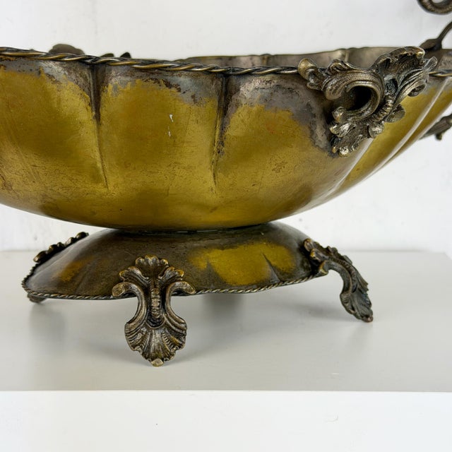 Antique Silverplate Centerpiece Bowl with Dragon Handles, 1890s For Sale - Image 10 of 17