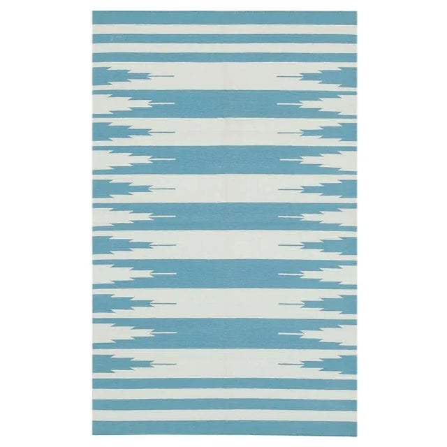 Textile Flatweave Dhurrie Kilim Rug For Sale - Image 7 of 7