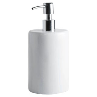 Rounded Soap Dispenser in White Carrara Marble For Sale