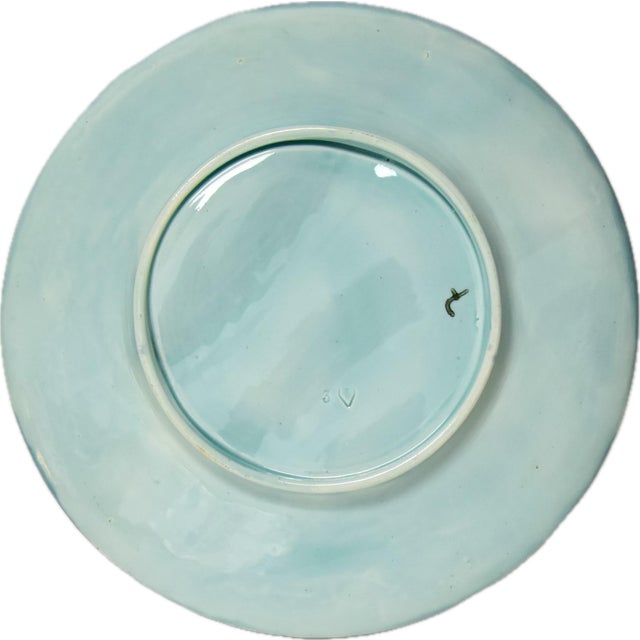 Vintage French Barbotine Majolica Asparagus Plates, Set of 6 For Sale In Los Angeles - Image 6 of 6