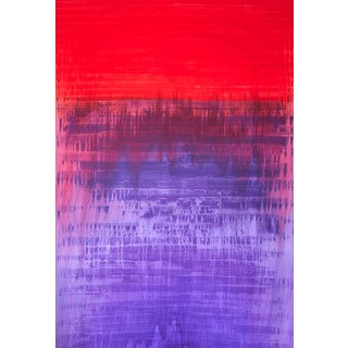 "Instructions for How to Fill a Bucket (Plums and Cherries)" Large Abstract Acrylic Painting by Simon Findlay For Sale