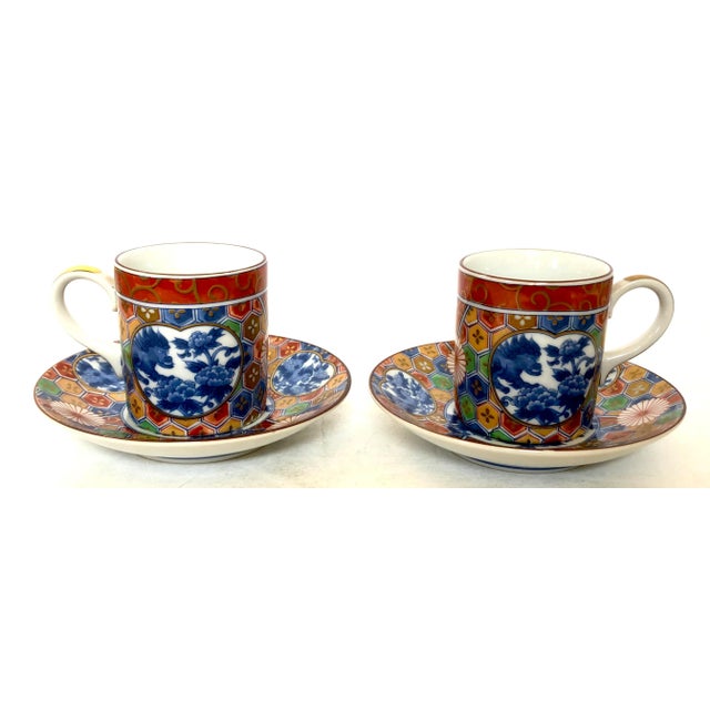 Japanese Cups and Saucers, Pair For Sale In San Francisco - Image 6 of 6
