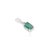 Emerald & Diamond Prong Pendant in 925 Sterling Silver For Sale - Image 4 of 12