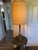 Stunning example of midcentury modern brutalist aesthetic in a high quality brass plated lamp by Laurel Lamp Company and...