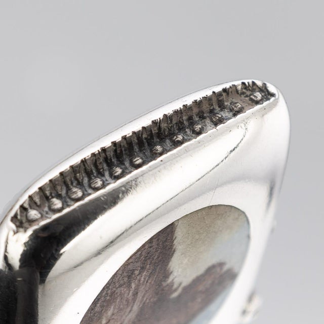 Antique 20th Century Edwardian Silver Vesta Case with Enamel Detailing, 1903 For Sale - Image 10 of 12