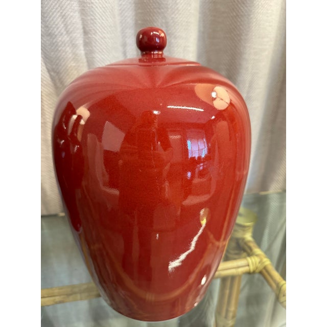 Wine Asian Oxblood Jars, S/3 For Sale - Image 8 of 8