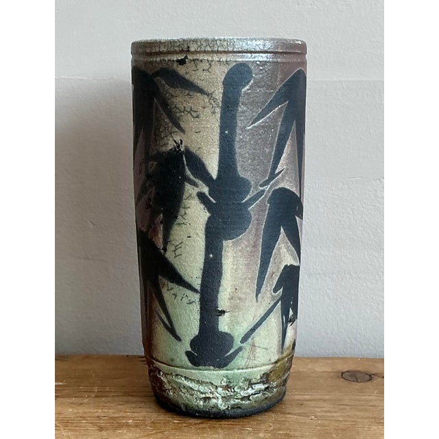 Vintage Asian Original Studio Pottery Vase For Sale - Image 9 of 12